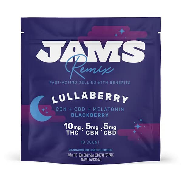 Remix Fast-Acting Jellies-Lullaberry 2:1:1 THC:CBD:CBN 100mg|10pk